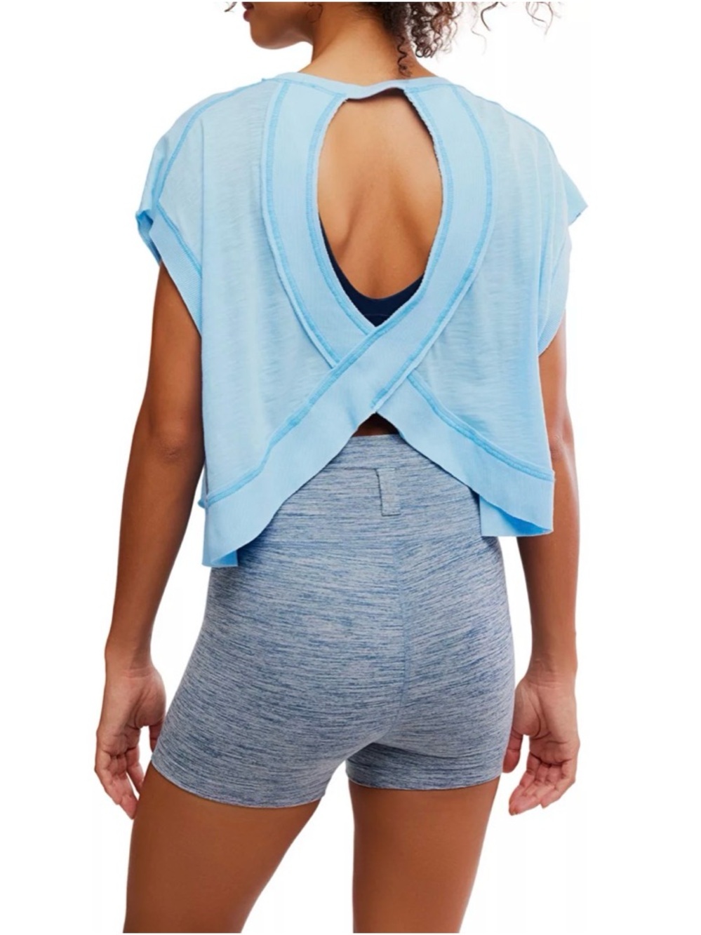 Free People Movement NWOT Women's My Time Tee Bright Blue
